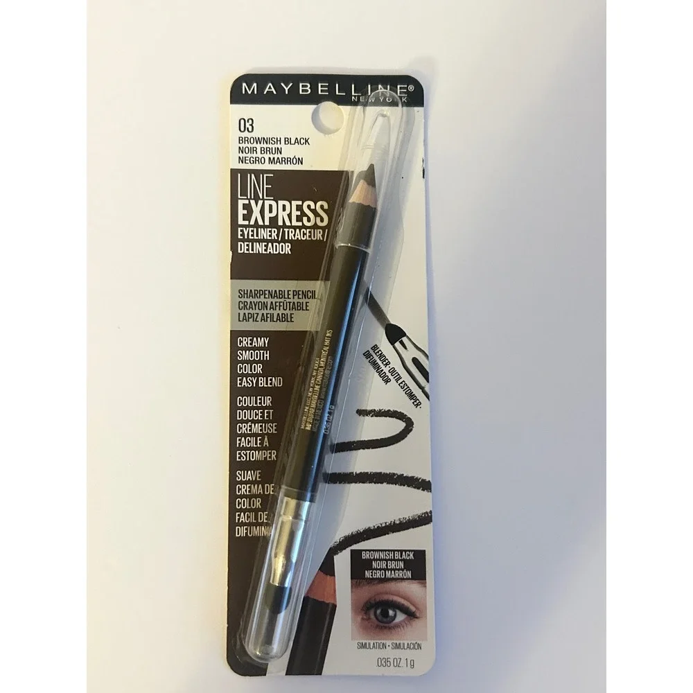 Maybelline Line Express Eyeliner 03 Brownish Black Pencil with Blender